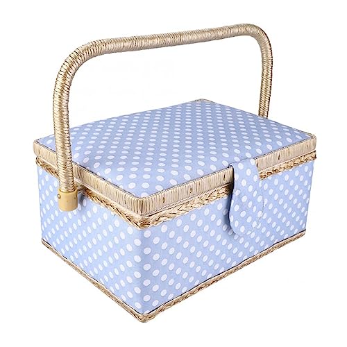 Handgefertigter Nähkorb Haushaltsstoff Handwerksfadennadel Aufbewahrungsbox Organizer Flip Typ Sewing Organizer von XFZJCHAP