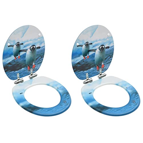 Möbel Set-WC-Toilettensitze mit weicher Schließdeckel 2 Stcs Penguin Design Möbel Set-WC-Toilettensitze mit weicher Schließdeckel 2 Stcs Penguin Design von XFZJCHAP