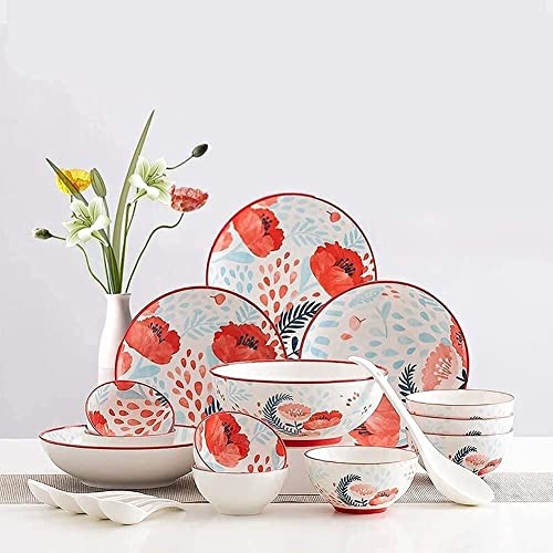 Porzellan -Geschirr SetDinnerware Set für Zuhause oder spezielles Restaurant, Porzellan -Geschirr Gericht, Keramikplatten und Schalen Sets, zeitgenössische Kreativität Dekorative Blumengerichte für Porzellan -Geschirr SetDinnerware Set für Zuhause oder spezielles Restaurant, Porzellan -Geschirr Gericht, Keramikplatten und Schalen Sets, zeitgenössische Kreativität Dekorative Blumengerichte für von XFZJCHAP