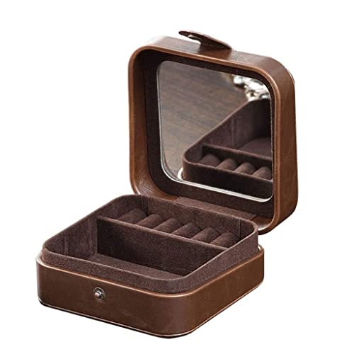 Storage Box Schmuckkasten Schmuck Organizer Reise Schmuckschatulle mit Spiegel kleiner tragbarer Schmuck Aufbewahrungsfall Brauner Retro -Schmuckkoffer für Ringe Armbänder Ohrringe. Schmuckkoffer GLA Storage Box Schmuckkasten Schmuck Organizer Reise Schmuckschatulle mit Spiegel kleiner tragbarer Schmuck Aufbewahrungsfall Brauner Retro -Schmuckkoffer für Ringe Armbänder Ohrringe. Schmuckkoffer GLA von XFZJCHAP