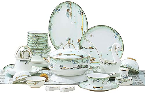 Stylish Dinner Set für Luxusrestaurant und Zuhause, 36 Stück Nordic Style Dinner Set Haushalte Einfaches Keramik -Geschirr Set mit Essstäbchen Teller Schüsselgeschirr Geschenk, Service für 8 Personen Stylish Dinner Set für Luxusrestaurant und Zuhause, 36 Stück Nordic Style Dinner Set Haushalte Einfaches Keramik -Geschirr Set mit Essstäbchen Teller Schüsselgeschirr Geschenk, Service für 8 Personen von XFZJCHAP