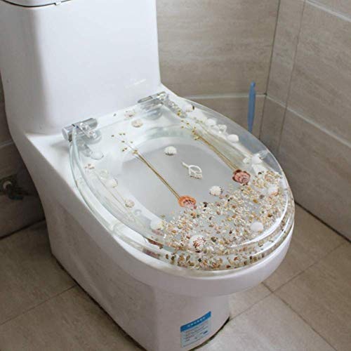 Toilettendeckel Toilettensitz, UV-Typ universeller Toilettensitz Abdeckung Harz gedämpft weich-close einfach sauber, mehrfarbiger dicker Toilettendeckel Toilettensitz, UV-Typ universeller Toilettensitz Abdeckung Harz gedämpft weich-close einfach sauber, mehrfarbiger dicker von XFZJCHAP