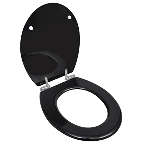 Toilettensitzdeckel mit weichem Design schwarz von XFZJCHAP