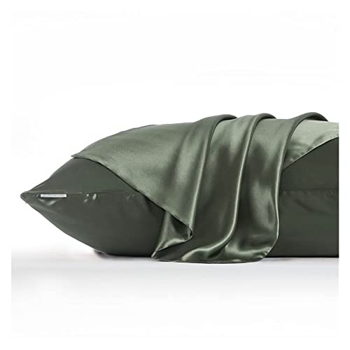 Wie eine Brisse 22 Mummi Mulberry Seidenkissenbezug für Haare und Haut doppelseitiger Seiden -Reißverschluss Typ 1PC (Farbe: Grün, Größe: 50 x 90 cm) von XFZJCHAP