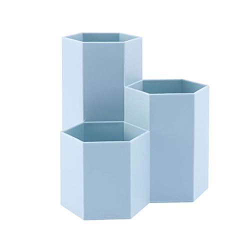 XFZJCHAP 1pc Hexagon Stifthalter Multifunktional Desktop Organizer Stationery Pens Halter Aufbewahrungsbox (Argento) von XFZJCHAP