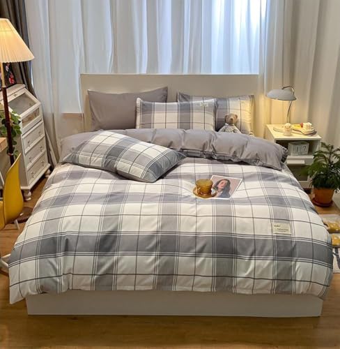XFZJCHAP 4 Stück Bettwäsche -Set und EIN montiertes Blech gebürstet Mikrofaser Bettdecke mit Kissenbezügen Bettlaken weich XFZJCHAP 4 Stück Bettwäsche -Set und EIN montiertes Blech gebürstet Mikrofaser Bettdecke mit Kissenbezügen Bettlaken weich von XFZJCHAP