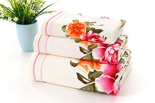 XFZJCHAP Badetuch, neues Luxus 100% Baumwolltuch mit Badetüchern Neue Frauen Beach Handtuch Badezimmer Set für Familien Gast 2pcs34x7070x140 Pink Badetücher (Farbe: Blau, Größe: 140x70 cm) von XFZJCHAP