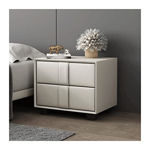 XFZJCHAP Bed BEIDE Tisch Leder Kleiner Schlafzimmer am Nachtschrank Aufbewahrungsschrank unsichtbarer Griff Hochwertiger Nachtständer (B) von XFZJCHAP