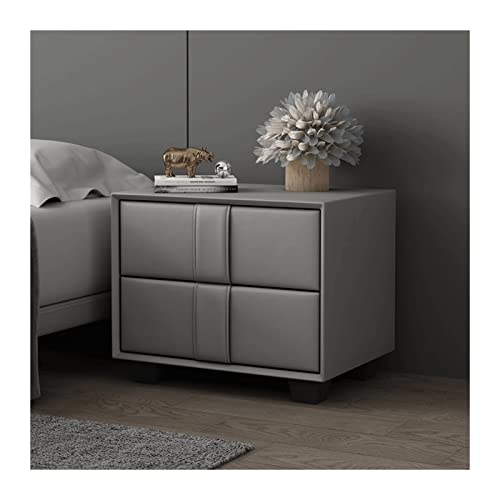 XFZJCHAP Bed BEIDE Tisch Leder Kleiner Schlafzimmer am Nachtschrank Aufbewahrungsschrank unsichtbarer Griff Hochwertiger Nachtständer (B) von XFZJCHAP