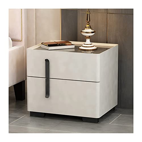 XFZJCHAP Bed BEIDEISCHE Tisch Schlafzimmer Nachtschrank Farbe Locker Aufbewahrungsschrank selbstorganisierte modische und Elegante Nachtständer (Orange) von XFZJCHAP