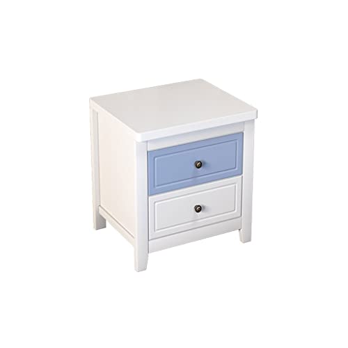 XFZJCHAP Bett Seitentisch Nachttisch Schrank Haushalt Wohnzimmer Schlafzimmer kleine Seitenschrank Nachtschrank Locker 2 Schublade Locker Nachtständer (B) von XFZJCHAP