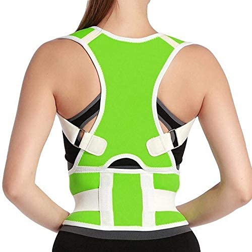 XFZJCHAP Corrector Rückenstütze Belt Corsett Rückenstütze Stütze Männer Rücken Schulterträger Schulter Korrektur Rückenschutzstütze (Farbe: Weiß, Größe: groß) (weiß L) (Arm von XFZJCHAP