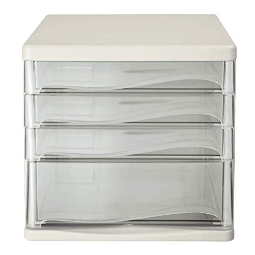 XFZJCHAP Dokumentorganisator - halb transparenter vertikaler Dateischrank 4 Schubladenfunktion Flat Schublade (Argento) von XFZJCHAP