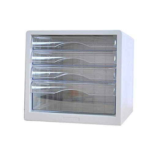 XFZJCHAP Dokumentorganisator - halb transparenter vertikaler Dateischrank 4 Schubladenindexfunktion Flat Schublade (d) von XFZJCHAP