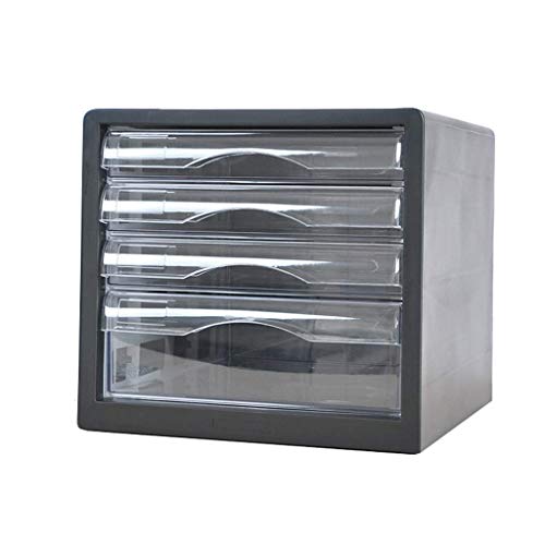 XFZJCHAP Dokumentorganisator - halb transparenter vertikaler Dateischrank 4 Schubladenindexfunktion Flat Schublade (d) von XFZJCHAP