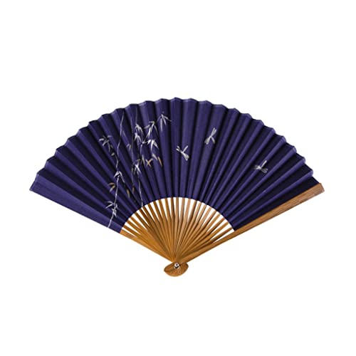 XFZJCHAP Dunkelblau faltbare Lüfter Handheld -Fans Craft Fan Paper Fans Muster Klapper Handlüfter elegantes Vintage Hochzeitsgeschenk XFZJCHAP Dunkelblau faltbare Lüfter Handheld -Fans Craft Fan Paper Fans Muster Klapper Handlüfter elegantes Vintage Hochzeitsgeschenk von XFZJCHAP