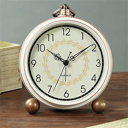 XFZJCHAP European Fashion Retro kreativer Stiller Wecker Schüler Schlafzimmer Nachttischuhr Einfache kleine Desktop Uhr Home Decor (B One Size) von XFZJCHAP