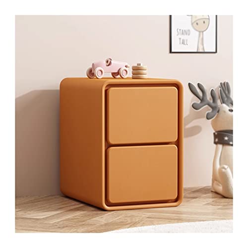 XFZJCHAP Faux Leder Nachttisch Einfacher moderner Kleiner Schlafzimmer am Nachtschrank Orange -Aufbewahrungsschrank, Nachtstill von XFZJCHAP