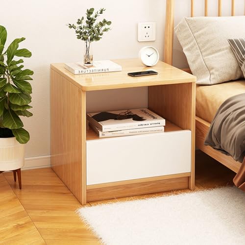 XFZJCHAP Nachttisch, Kleiner Mid Ctury Moderner Nachttisch Beizertisch Multifunktionale Nachtständer mit Schublade für Wohnzimmer Schlafzimmer Nachttryhaus Home Office, C-40 * 34 * 45 cm von XFZJCHAP