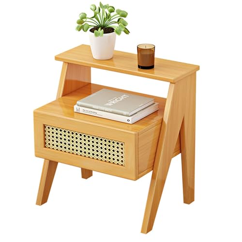 XFZJCHAP Nachttisch mit Schubladen, Kleiner Kommode Nacht Stand Disch Nordic Storage Nachttisch für kleine Räume Wohnzimmer Schlafzimmer Tryway House Home Office Badezimmer, a von XFZJCHAP