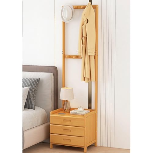 XFZJCHAP Nachttisch mit Schubladen und Haken Nordic Schlafzimmer Nacht Ständer Beatch Rack Multifunktionales Nachttrack für kleine Räume Wohnzimmer Tryway Home Office Badezimmer, a von XFZJCHAP