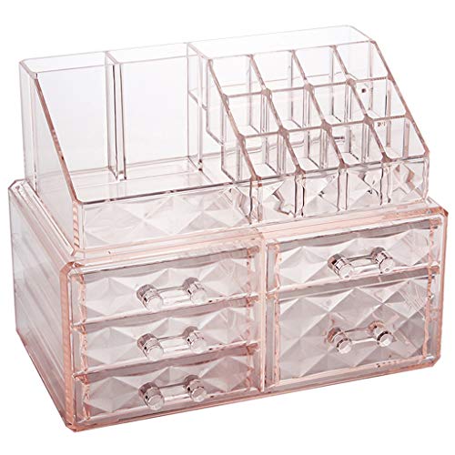 XFZJCHAP Schmuckschachtel Purple Clear Schmuckschatulle mit Schubladen Multifunktional Kosmetikbox Ohrringringe Halsketten Armbänder Juwelier Organizer Hülle, Pink Schmucktasche Organisator (Farbe: XFZJCHAP Schmuckschachtel Purple Clear Schmuckschatulle mit Schubladen Multifunktional Kosmetikbox Ohrringringe Halsketten Armbänder Juwelier Organizer Hülle, Pink Schmucktasche Organisator (Farbe: von XFZJCHAP