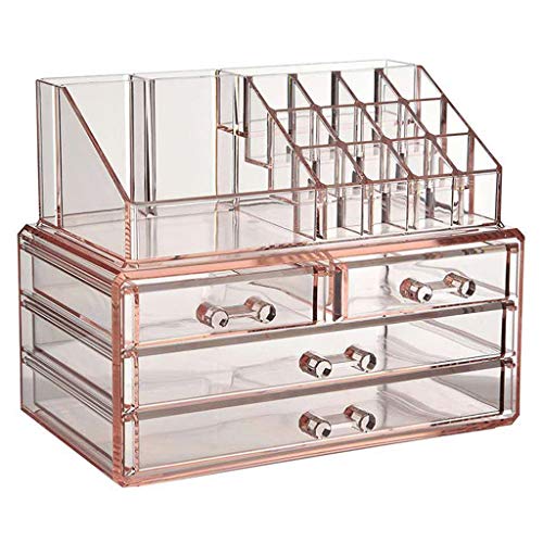 XFZJCHAP Schmuckschachtel Purple Clear Schmuckschatulle mit Schubladen Multifunktional Kosmetikbox Ohrringringe Halsketten Armbänder Juwelier Organizer Hülle, Pink Schmucktasche Organisator (Farbe: XFZJCHAP Schmuckschachtel Purple Clear Schmuckschatulle mit Schubladen Multifunktional Kosmetikbox Ohrringringe Halsketten Armbänder Juwelier Organizer Hülle, Pink Schmucktasche Organisator (Farbe: von XFZJCHAP