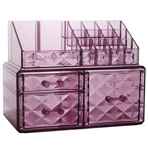 XFZJCHAP Schmuckschachtel Purple Clear Schmuckschatulle mit Schubladen Multifunktional Kosmetikbox Ohrringringe Halsketten Armbänder Juwelier Organizer Hülle, Pink Schmucktasche Organisator (Farbe: XFZJCHAP Schmuckschachtel Purple Clear Schmuckschatulle mit Schubladen Multifunktional Kosmetikbox Ohrringringe Halsketten Armbänder Juwelier Organizer Hülle, Pink Schmucktasche Organisator (Farbe: von XFZJCHAP