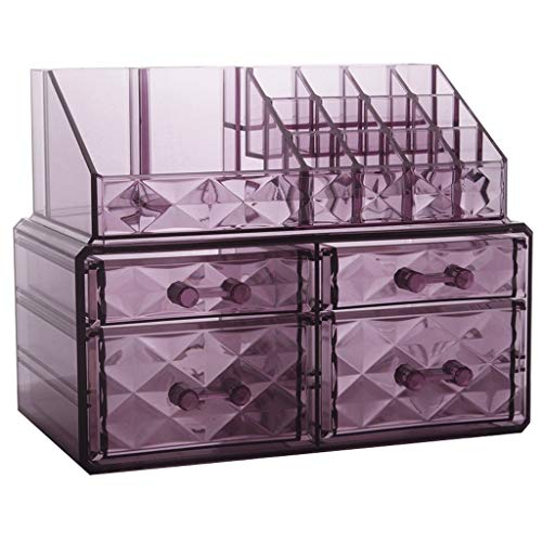 XFZJCHAP Schmuckschachtel Purple Clear Schmuckschatulle mit Schubladen Multifunktional Kosmetikbox Ohrringringe Halsketten Armbänder Juwelier Organizer Hülle, Pink Schmucktasche Organisator (Farbe: XFZJCHAP Schmuckschachtel Purple Clear Schmuckschatulle mit Schubladen Multifunktional Kosmetikbox Ohrringringe Halsketten Armbänder Juwelier Organizer Hülle, Pink Schmucktasche Organisator (Farbe: von XFZJCHAP