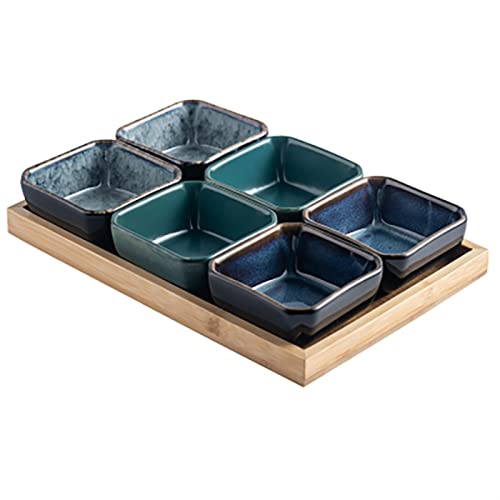 XFZJCHAP Snack Dish Keramic Dip Bowl Haushalt Heißtopf Restaurant Beilage Dip Untertassen Trockensauce Schüssel Mehrzweck -Snack -Teller für Zuhause, Büro von XFZJCHAP