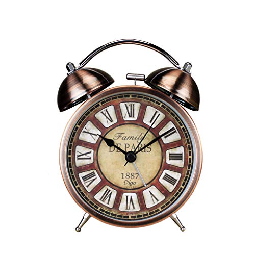 XFZJCHAP Wall Clock Art Deco European Retro Wecker Nacht Nachtleuchte Stummschalter kreative Tischstall Home Office von XFZJCHAP