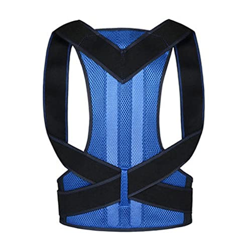 XFZJCHAP Weiblicher männlicher Korrektor einstellbarer Rückenstütze Nylon elastische Schulter -Rückenklammer Korsett Rückengürtel (Svart, M) von XFZJCHAP