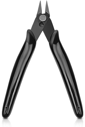 XFentech Micro Drahtschneider - 5 Zoll Drahtschere Schmuck Drahtschneider Bündig geschnittene Zangen Präzision Kleine Seitenschneidezange für 3D-Druck, Kunststoffmodelle, Schmuck, Elektronik, Schwarz XFentech Micro Drahtschneider - 5 Zoll Drahtschere Schmuck Drahtschneider Bündig geschnittene Zangen Präzision Kleine Seitenschneidezange für 3D-Druck, Kunststoffmodelle, Schmuck, Elektronik, Schwarz von XFentech