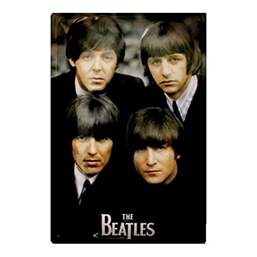 Logoshirt®️ The Beatles Blechschild I Metall-Schild mit klassischem Retro-Motiv in 3D I 20x30cm Pilzköpfe Retro-Schild I langlebiger Druck & lizenziertes Originaldesign von XGAGHB