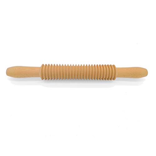 Qiekenao Geprägtes Nudelholz, Muster Nudelstab mit Gewinde Nudelholz Spaghetti Nudel Stick Cutter von XGAGHB
