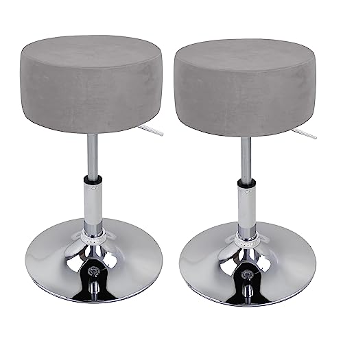 XGANGM Hockerbezug Rund Durchmesser 33.5/34cm H14/17 cm Sitzhocker Bezug Stretch Velvet Hocker Rund Bezug Runder Stuhlbezug Protector Waschbarer Runder Drehbarer Hocker Schonbezug,#7,2pcs von XGANGM