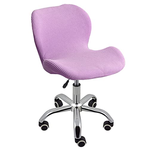 XGANGM Moderne Bürostuhl bezug Drehstuhl ohne Armlehnen Büro Stuhlhussen mit Rückenlehne Stretch Bürostuhlabdeckung Nordischer Stil Stuhl Überzug für Computer Schreibtischstuhl,Rosa,2PCS von XGANGM
