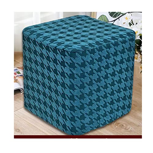 XGANGM Rund Ottomane Schonbezug Hockerbezug Quadratisch 30X30/ 50X50/40X40 Hocker Husse für Fußhocker Stretch Bezug Ottomane Abdeckung Überzug Hocker Protector Waschbar Hockerabdeckung,K,40x40cm von XGANGM