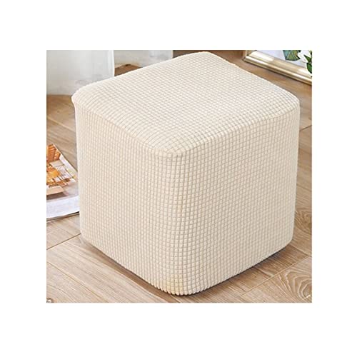 XGANGM Stretch Bezug Für Fußhocker Quadratisch/Runden, Ottoman Hockerbezug Fußstütze Faltbarer Osmanische Abdeckung Geeignet zur Aufbewahrung Fußschemel, Waschbar,F,2pcs40X40CM von XGANGM