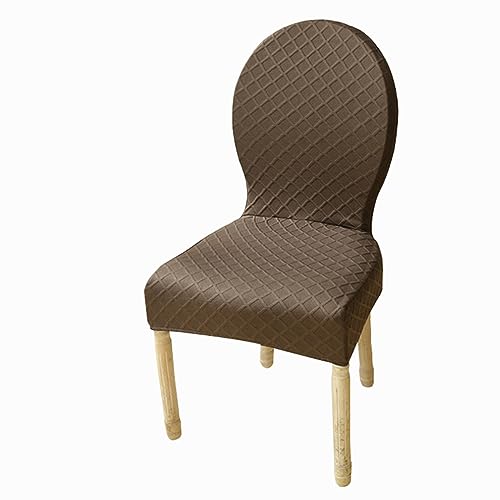 XGANGM Stretch Stuhlbezug 6er 4er Set StuhlÜberwurf mit Runder Lehne Stuhlhusse Stuhlüberzug Moderne Ohne Armlehne Stuhlschonbezug Stuhl Abdeckung Waschbar,Color h,2PCS von XGANGM
