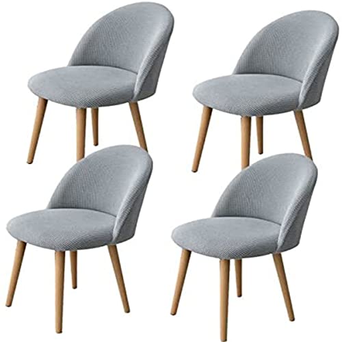 XGANGM Stretch Stuhlhussen Esszimmerstuhl Bezug mit Gebogener Rückenlehne Ohne Armlehnen Set 2/4/6 Modernes Büro Samt Stuhl Abdeckung Schutzhülle-bezüge Nordisch StuhlSchonbezug Lehne,B,4PCS von XGANGM