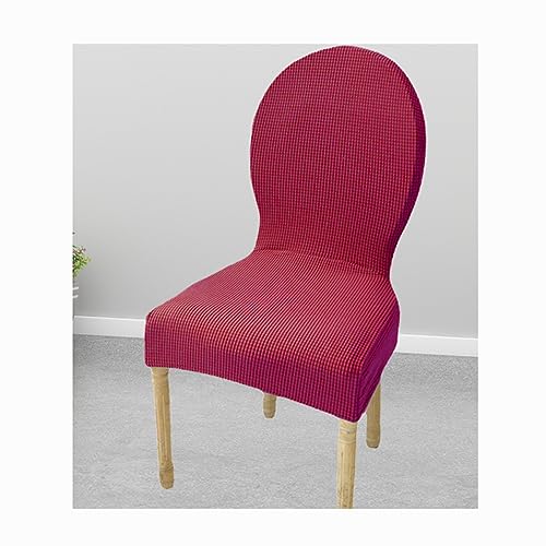 XGANGM Stuhlüberzug Stretch 6er 4er Set Stuhlhussen Runder Rückenlehne Esszimmerstühle Bezug Stuhlbezug Ohne Armlehne StuhlÜberwurf Stuhlschonbezug Stuhl Abdeckung Waschbar,#3,6PCS von XGANGM