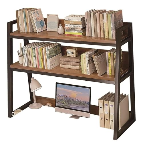 2-stöckiges Desktop-Bücherregal/Bücherregal – trapezförmiges Desktop-Bücherregal, Leiter-Bücherregal, Mehrzweck-Bücherregal aus Holz auf der Arbeitsplatte, Aufbewahrungsregale für von XGFXGF