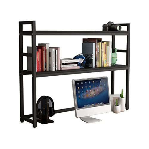 2-stöckiges Schreibtisch-Bücherregal – Schlafzimmer-Kosmetik-Aufbewahrungsregal, Desktop-Bücherregal für Computertisch, einfacher Schreibtisch-Organizer, für Büro/Schlafsaal/Schlaf von XGFXGF