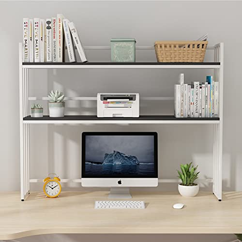 2-stufiges Desktop-Bücherregal – Schreibtisch-Organizer und Präsentationsregale, verstellbares Desktop-Aufbewahrungsregal, Desktop-Bücherregal für Computertisch, geeignet für Zuhau von XGFXGF