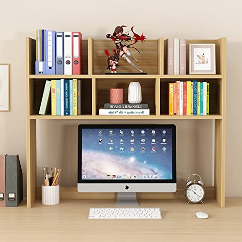 Kleines Desktop-Bücherregal – 2-stufiger Tischständer aus massivem Holz, Haushaltsregale mit großer Kapazität, einfaches Bücherregal für den Schlafsaal, für den Schlafsaal im Büro von XGFXGF