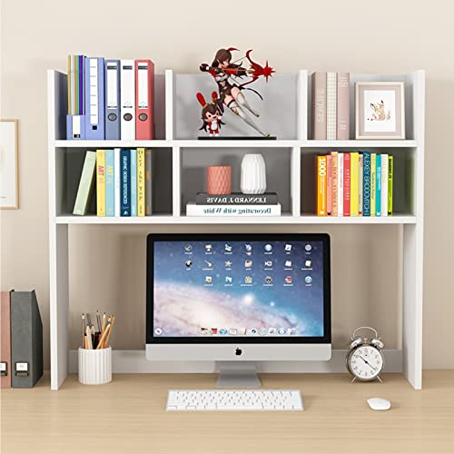 Kleines Desktop-Bücherregal – 2-stufiger Tischständer aus massivem Holz, großvolumige Aufbewahrungsregale für den Haushalt, einfaches Bücherregal für Schlafsäle, für Büros und Wohn von XGFXGF