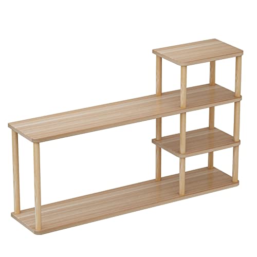 Schreibtisch-Bücherregal aus Holz – mehrschichtiges Büro-Desktop-Regal, einfaches Bodenregal für Kinder, einfacher Wohnzimmer-Aufbewahrungsständer, Heimdekoration (Farbe: C, Größe: von XGFXGF