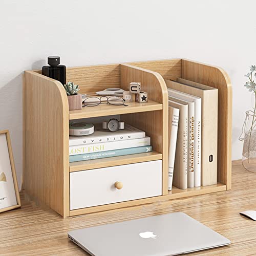 Schreibtisch-Organizer, Bücherregal, kleines Bücherregal, Schreibtisch-Organizer, Mehrzweck-Bücherregal aus Holz, für Heim- und Büroküche (Größe: 42 x 24 x 34 cm) von XGFXGF