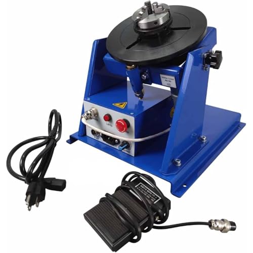 Drehbarer Schweißpositionierer, 0–90º Schweißdrehtisch-Schweißpositionierer mit 65-mm-Spannfutter (10 kg), 180-mm-Schweißdrehtisch, 2–20 U/min einstellbare Geschwindigkeit for Schneiden(65mm chuck) von XGHDPBM